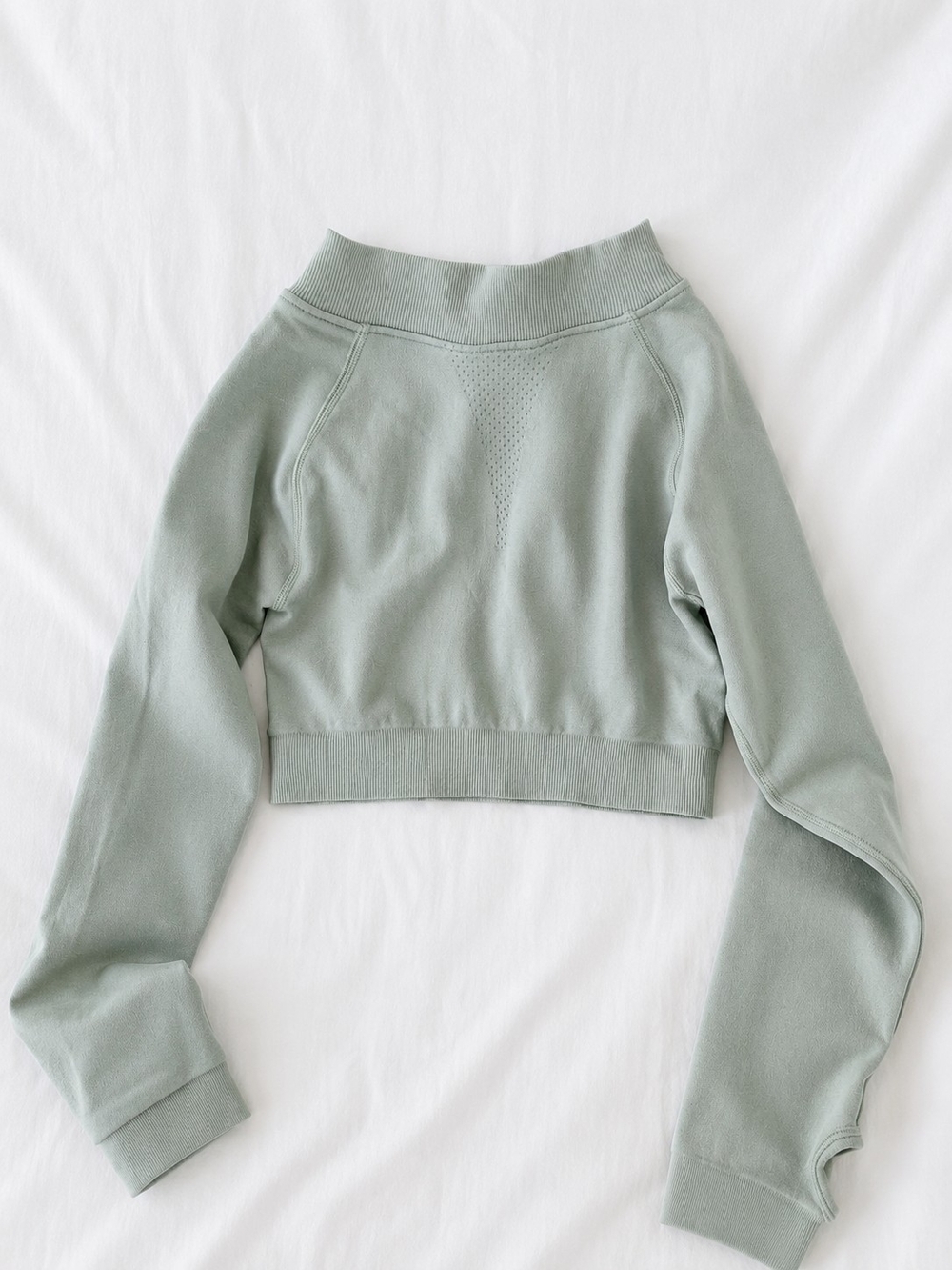 Astoria Activewear Cropped Zip Jacket - Sage
-Medium - Picture 3 of 4